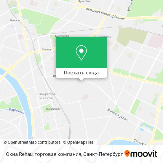 Карта Окна Rehau, торговая компания