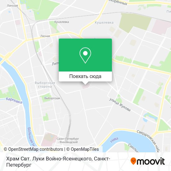 Карта Храм Свт. Луки Войно-Ясенецкого