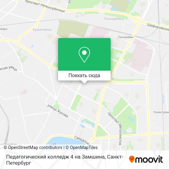 Карта Педагогический колледж 4 на Замшина