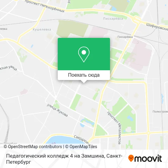 Карта Педагогический колледж 4 на Замшина