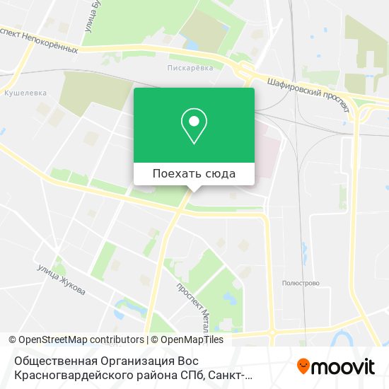 Карта Общественная Организация Вос Красногвардейского района СПб