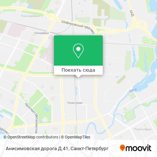 Карта Анисимовская дорога Д.41