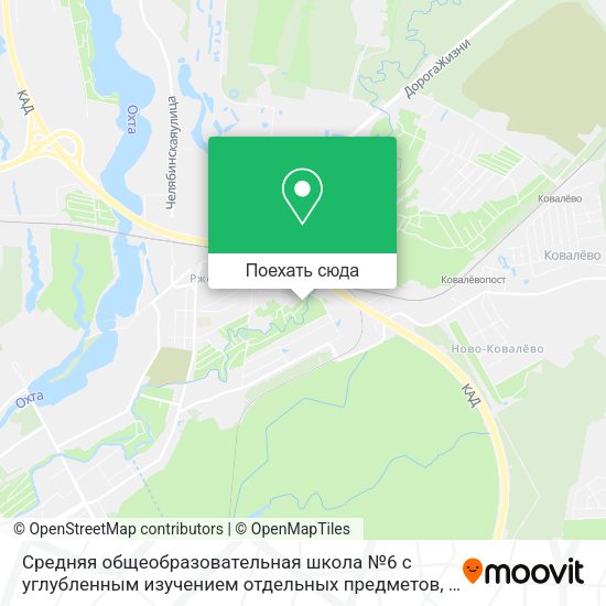 Карта Средняя общеобразовательная школа №6 с углубленным изучением отдельных предметов, г. Всеволожск
