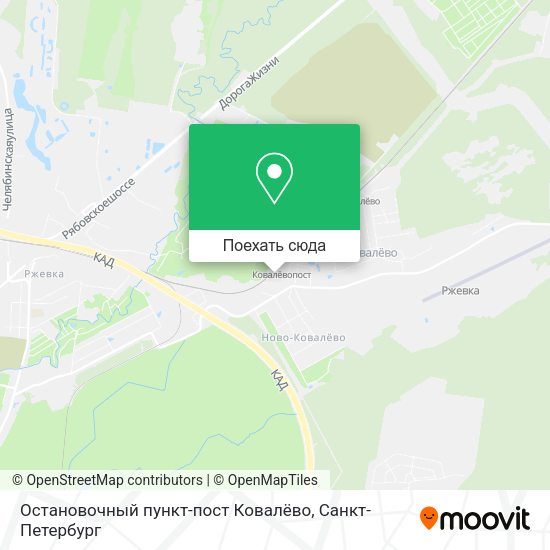 Карта Остановочный пункт-пост Ковалёво