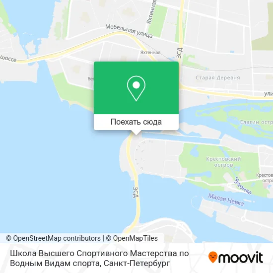 Карта Школа Высшего Спортивного Мастерства по Водным Видам спорта