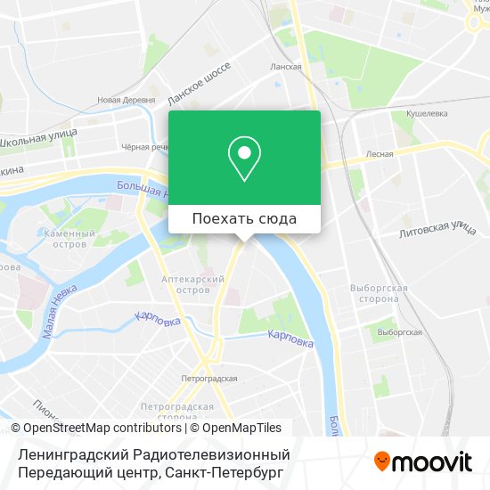 Карта Ленинградский Радиотелевизионный Передающий центр