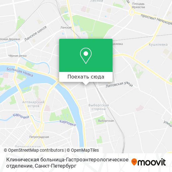 Карта Клиническая больница-Гастроэнтерологическое отделение