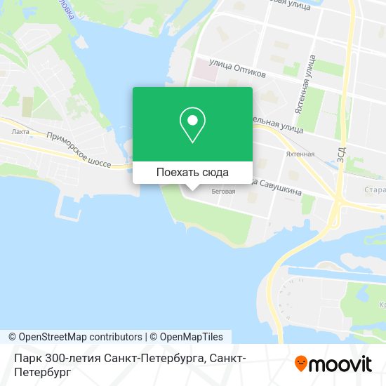 Карта Парк 300-летия Санкт-Петербурга