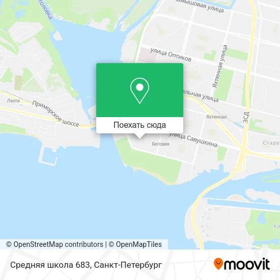 Карта Средняя школа 683