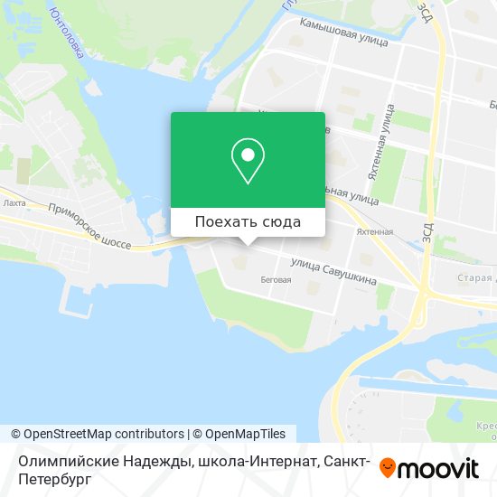 Карта Олимпийские Надежды, школа-Интернат