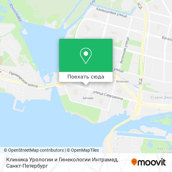 Карта Клиника Урологии и Гинекологии Интрамед
