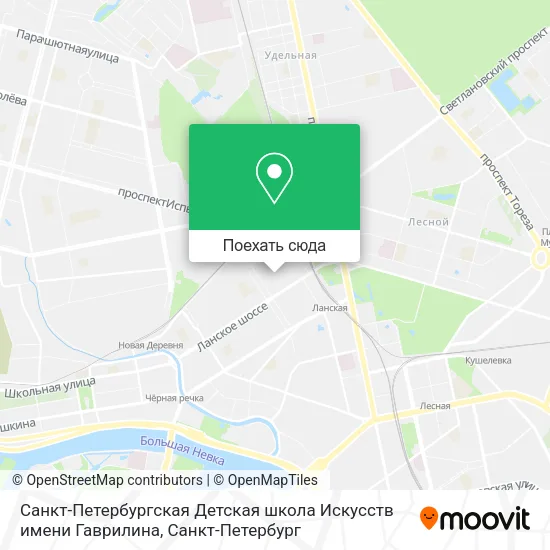 Карта Санкт-Петербургская Детская школа Искусств имени Гаврилина