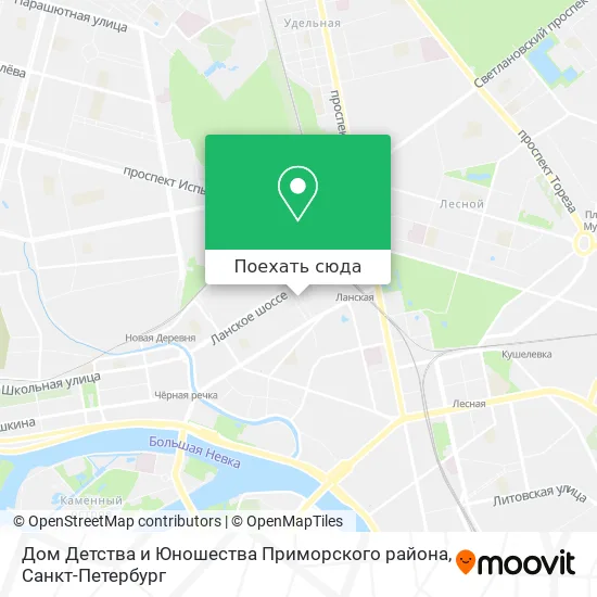 Карта Дом Детства и Юношества Приморского района