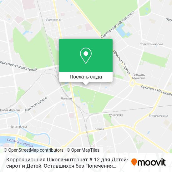 Карта Коррекционная Школа-интернат # 12 для Детей-сирот и Детей, Оставшихся без Попечения Родителей