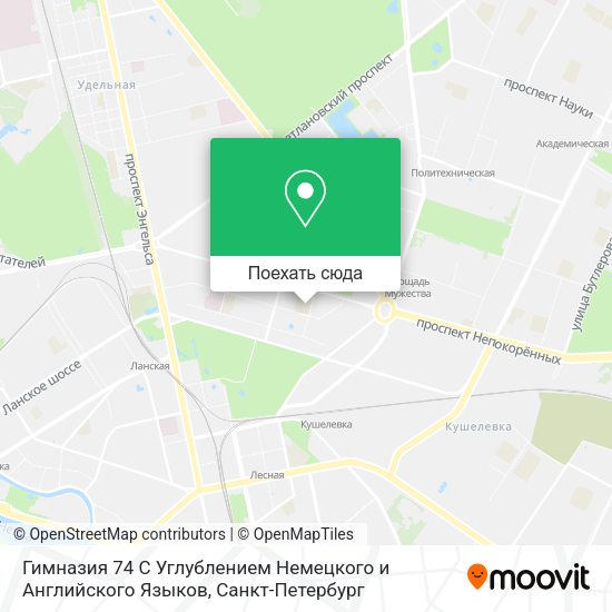 Карта Гимназия 74 С Углублением Немецкого и Английского Языков