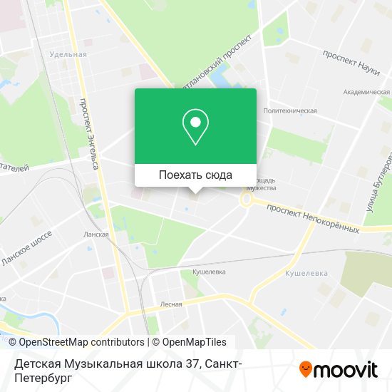 Карта Детская Музыкальная школа 37