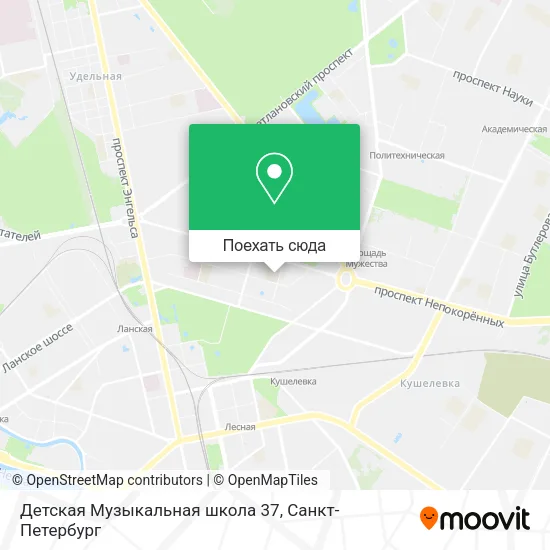 Карта Детская Музыкальная школа 37