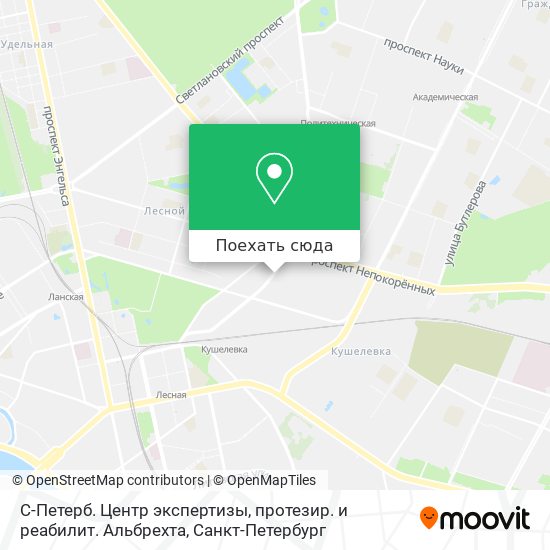 Карта С-Петерб. Центр экспертизы, протезир. и реабилит. Альбрехта