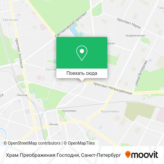 Карта Храм Преображения Господня