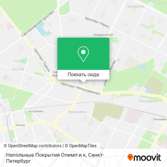 Карта Напольные Покрытия Олимп и к