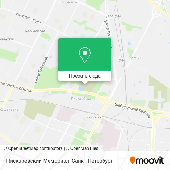 Карта Пискарёвский Мемориал