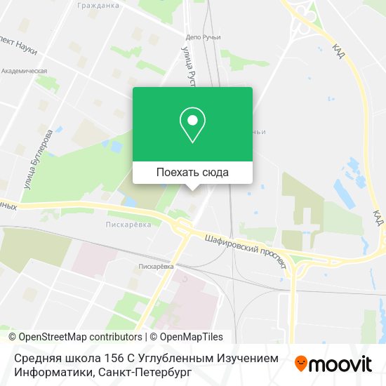Карта Средняя школа 156 С Углубленным Изучением Информатики