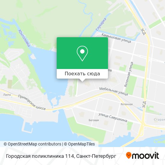 Карта Городская поликлиника 114