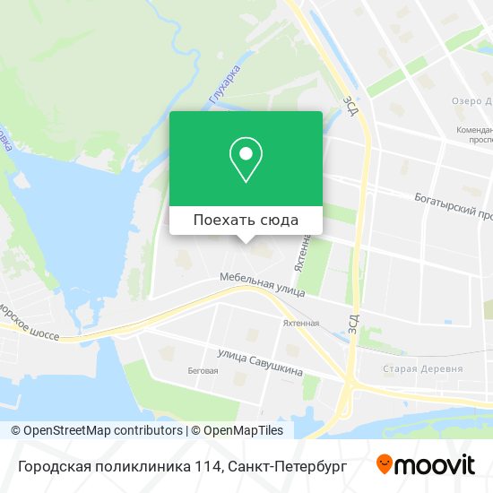 Карта Городская поликлиника 114