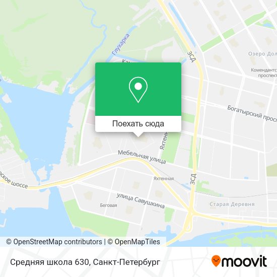 Карта Средняя школа 630