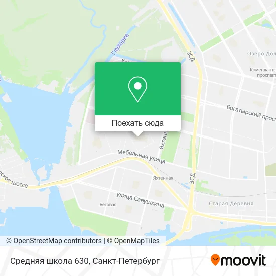Карта Средняя школа 630