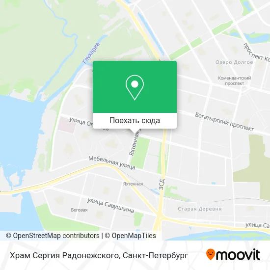 Карта Храм Сергия Радонежского