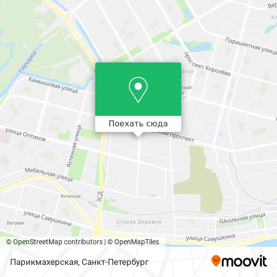 Карта Парикмахерская