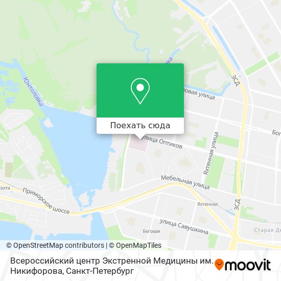 Карта Всероссийский центр Экстренной Медицины им. Никифорова
