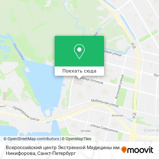 Карта Всероссийский центр Экстренной Медицины им. Никифорова