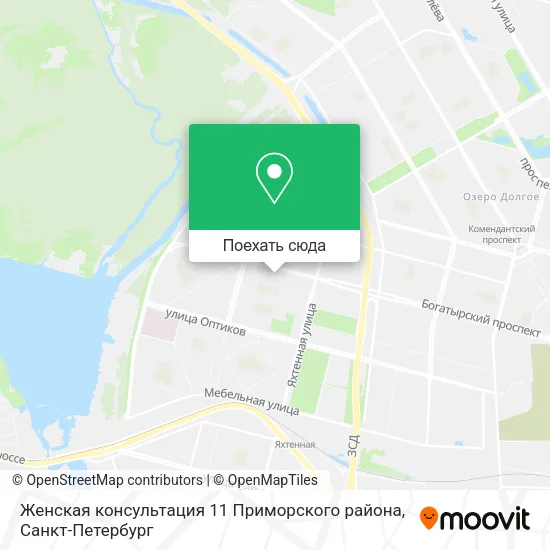 Карта Женская консультация 11 Приморского района