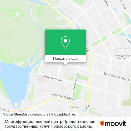 Карта Многофункциональный центр Предоставления Государственных Услуг Приморского района