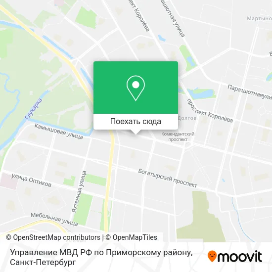 Карта Управление МВД РФ по Приморскому району