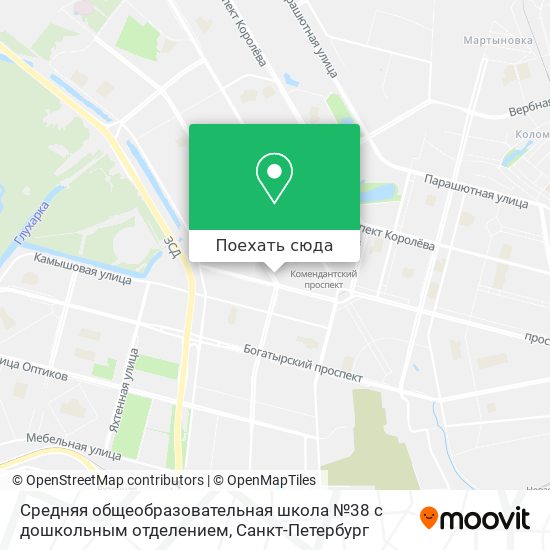 Карта Средняя общеобразовательная школа №38 с дошкольным отделением