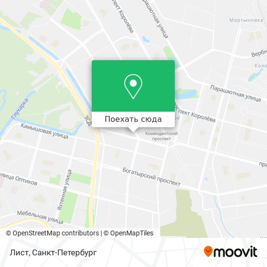Карта Лист