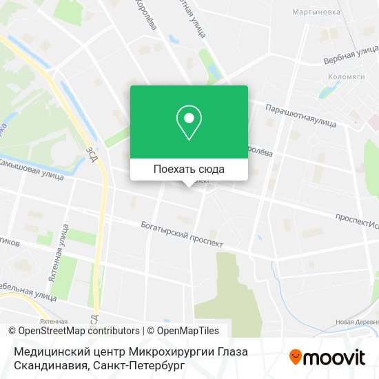 Карта Медицинский центр Микрохирургии Глаза Скандинавия