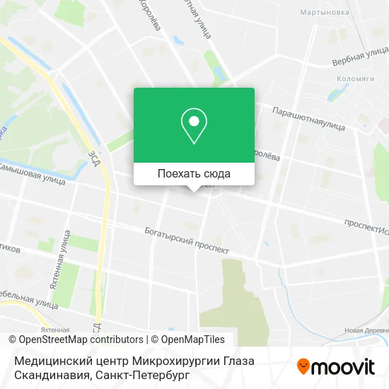 Карта Медицинский центр Микрохирургии Глаза Скандинавия