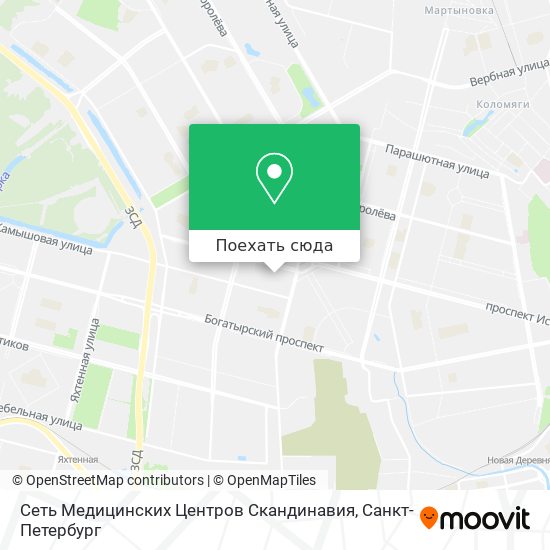 Карта Сеть Медицинских Центров Скандинавия