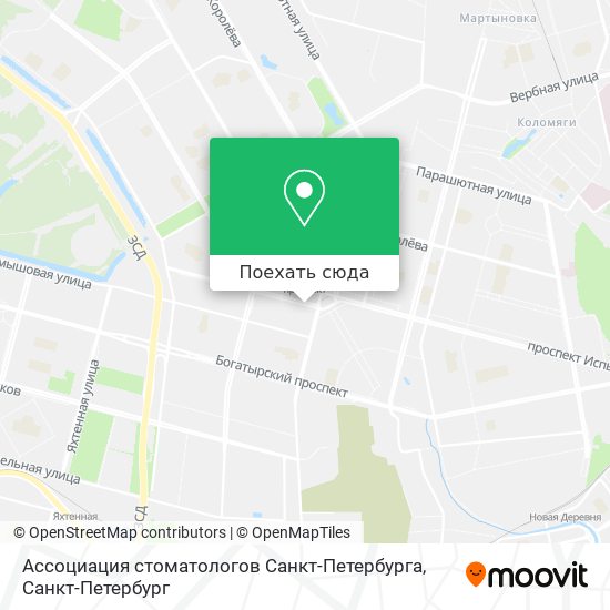 Карта Ассоциация стоматологов Санкт-Петербурга