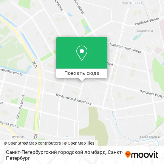 Карта Санкт-Петербургский городской ломбард