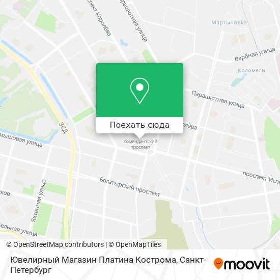 Карта Ювелирный Магазин Платина Кострома