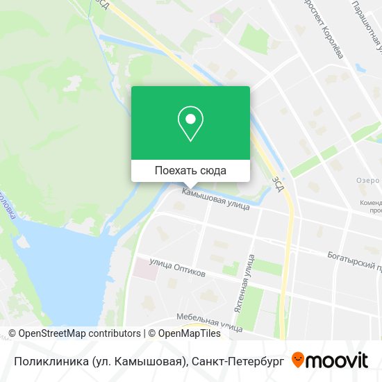 Карта Поликлиника (ул. Камышовая)