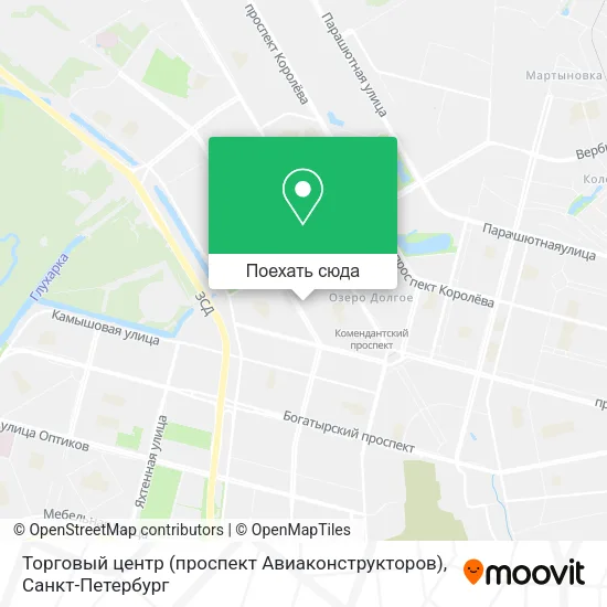 Карта Торговый центр (проспект Авиаконструкторов)