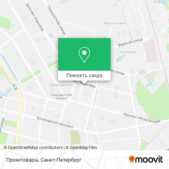 Карта Промтовары