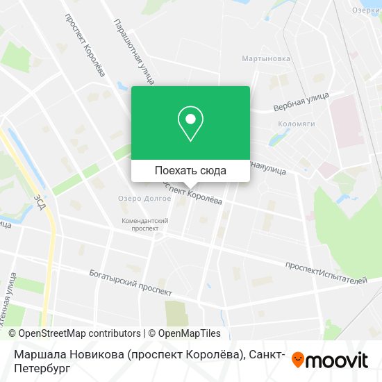 Карта Маршала Новикова (проспект Королёва)