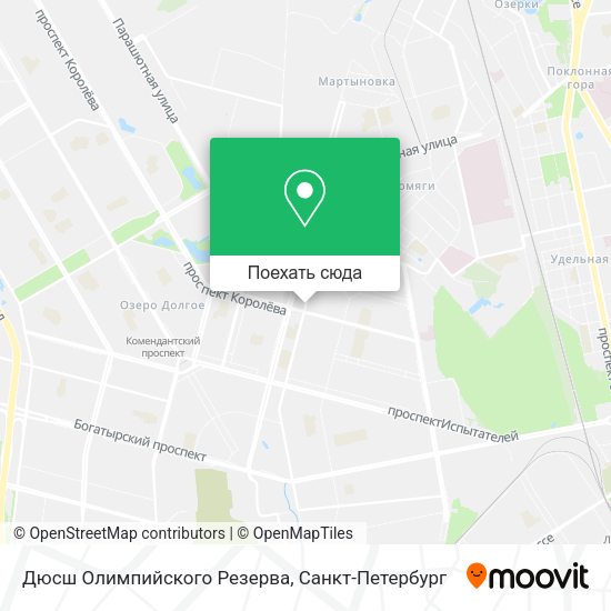 Карта Дюсш Олимпийского Резерва